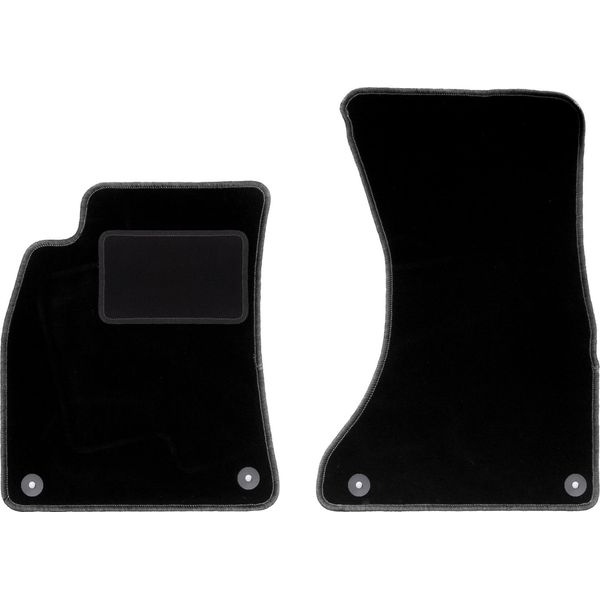Wielganizator Tappetini Auto Velours Anteriori Adatto Per Audi A5 8T (2008-2018, Coupé) Neri, Set 2 Pz, Con Fissaggi-image