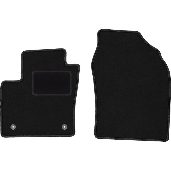 Wielganizator Tappetini Auto Velours Anteriori Adatto Per Toyota C-HR Hybrid (2016-, Crossover) Neri, Set 2 Pz, Con Fissaggi-image