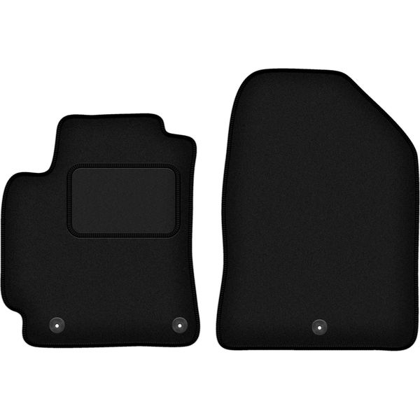 Wielganizator Tappetini Auto Velours Anteriori Adatto Per Hyundai Elantra Vi (2016-, Berlina) Neri, Set 2 Pz, Con Fissaggi-image