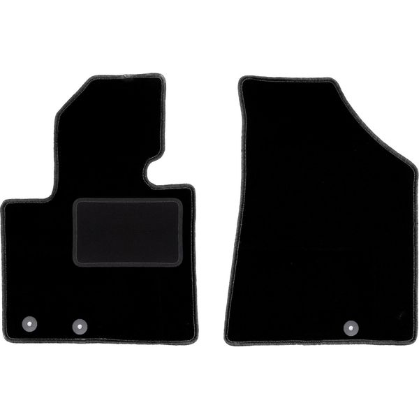 Wielganizator Tappetini Auto Velours Anteriori Adatto Per Kia Sorento Ii (2009-2015, Suv) Neri, Set 2 Pz, Con Fissaggi-image