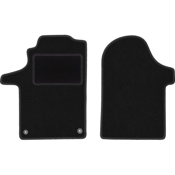 Wielganizator Tappetini Auto Velours Anteriori Adatto Per Toyota Corolla Verso Ii (2004-2009, 7 Persone) Neri, Set 2 Pz, Con Fissaggi-image