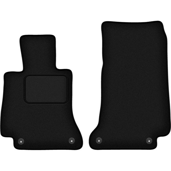 Wielganizator Tappetini Auto Velours Anteriori Adatto Per Mercedes E W213 (2015-, Berlina, Station Wagon, Liftback, Coupé) Neri, Set 2 Pz, Con Fissaggi-image