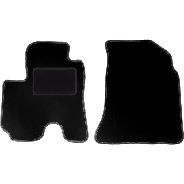 Wielganizator Tappetini Auto Velours Anteriori Adatto Per Mazda Demio (1996-2003, Hatchback) Neri, Set 2 Pz, Con Fissaggi-image