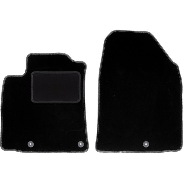 Wielganizator Tappetini Auto Velours Anteriori Adatto Per Hyundai Ioniq (2016-, Hatchback) Neri, Set 2 Pz, Con Fissaggi-image
