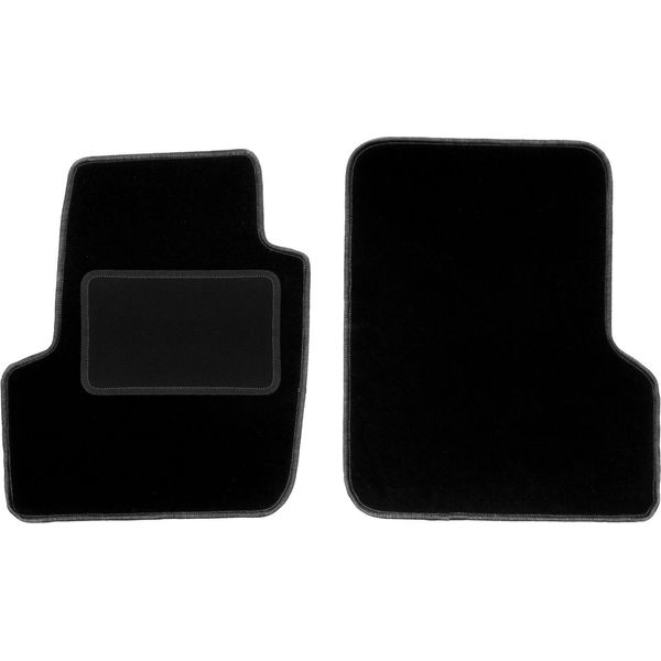 Wielganizator Tappetini Auto Velours Anteriori Adatto Per Jeep Wrangler Tj (1996-2006, Suv) Neri, Set 2 Pz, Con Fissaggi-image