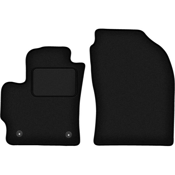 Wielganizator Tappetini Auto Velours Anteriori Adatto Per Toyota Corolla Xii / E17 (2018-, Hatchback, Berlina, Station Wagon) Neri, Set 2 Pz, Con Fissaggi-image