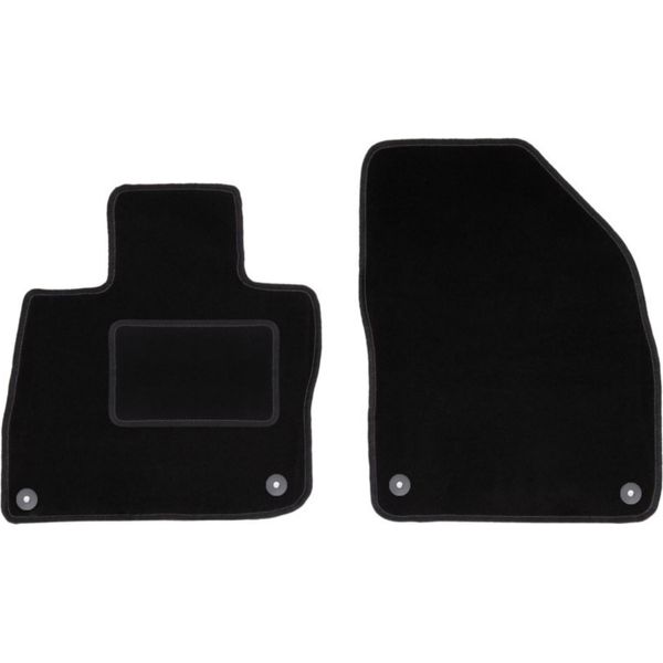 Wielganizator Tappetini Auto Velours Anteriori Adatto Per Honda Civic Viii (Ufo) (2006-2012, Hatchback) Neri, Set 2 Pz, Con Fissaggi-image