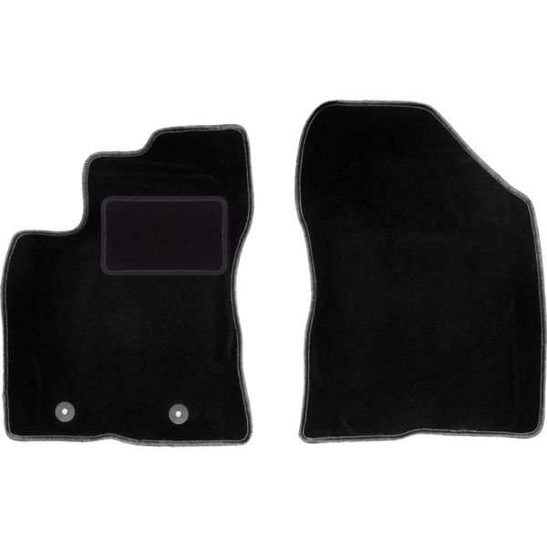 Wielganizator Tappetini Auto Velours Anteriori Adatto Per Toyota Avensis Iii T27 (2009-2013, Station Wagon, Berlina, Liftback) Neri, Set 2 Pz, Con Fissaggi-image