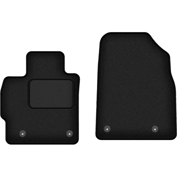 Wielganizator Tappetini Auto Velours Anteriori Adatto Per Mazda CX-7 (2006-2009, Suv) Neri, Set 2 Pz, Con Fissaggi-image