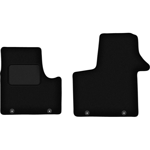 Wielganizator Tappetini Auto Velours Anteriori Adatto Per Renault Trafic Iii (2014-, Furgone) Neri, Set 2 Pz, Con Fissaggi-image