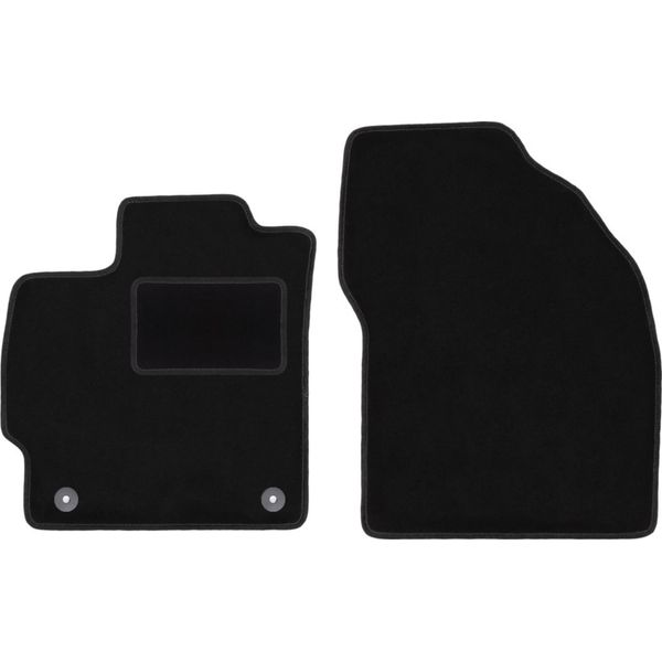 Wielganizator Tappetini Auto Velours Anteriori Adatto Per Toyota Prius Iii XW30 (2011-2015, Hatchback) Neri, Set 2 Pz, Con Fissaggi-image