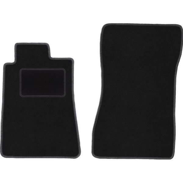 Wielganizator Tappetini Auto Velours Anteriori Adatto Per Mercedes C W202 (1993-2000, Station Wagon, Berlina) Neri, Set 2 Pz, Con Fissaggi-image