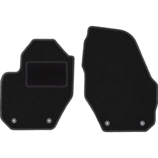 Wielganizator Tappetini Auto Velours Anteriori Adatto Per Volvo XC60 I (2008-2017, Crossover) Neri, Set 2 Pz, Con Fissaggi-image