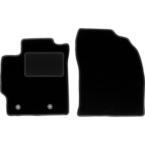 Wielganizator Tappetini Auto Velours Anteriori Adatto Per Toyota Corolla E16 (2013-2019, Berlina, Hatchback) Neri, Set 2 Pz, Con Fissaggi-image