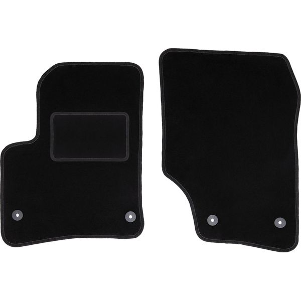 Wielganizator Tappetini Auto Velours Anteriori Adatto Per Porsche Cayenne I (2002-2010, Suv) Neri, Set 2 Pz, Con Fissaggi-image