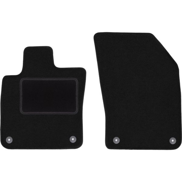 Wielganizator Tappetini Auto Velours Anteriori Adatto Per Volvo V60 Ii (2018-, Station Wagon, Berlina) Neri, Set 2 Pz, Con Fissaggi-image