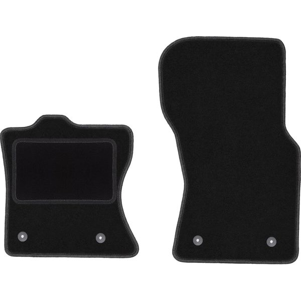 Wielganizator Tappetini Auto Velours Anteriori Adatto Per Jaguar F-Pace (2016-, Suv) Neri, Set 2 Pz, Con Fissaggi-image