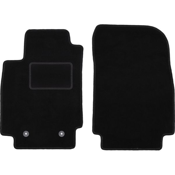 Wielganizator Tappetini Auto Velours Anteriori Adatto Per Renault Captur (2013-2019, Suv) Neri, Set 2 Pz, Con Fissaggi-image