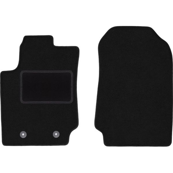 Wielganizator Tappetini Auto Velours Anteriori Adatto Per Ford Ranger (2012-2019, Pickup) Neri, Set 2 Pz, Con Fissaggi-image