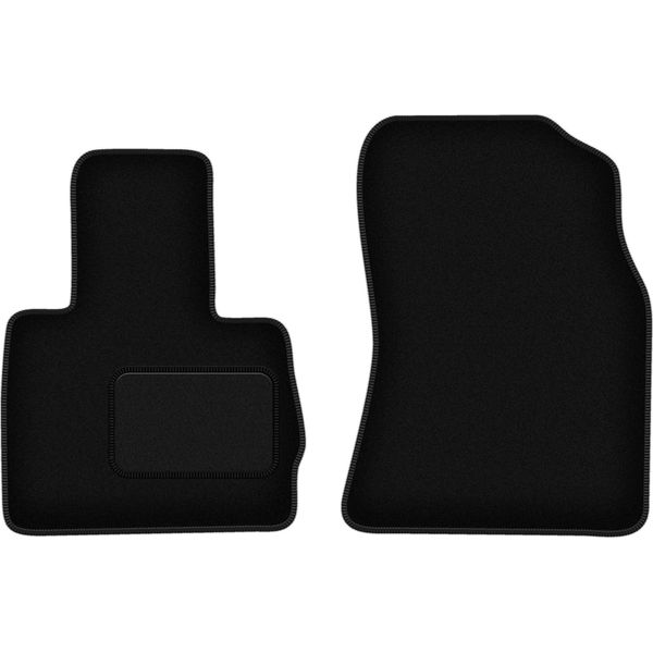 Wielganizator Tappetini Auto Velours Anteriori Adatto Per Bmw X5 E53 (1999-2006, Xdrive 4WD) Neri, Set 2 Pz, Con Fissaggi-image