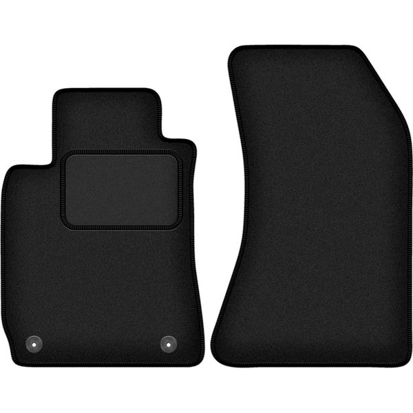 Wielganizator Tappetini Auto Velours Anteriori Adatto Per Alfa Romeo Spider (2005-, Cabriolet) Neri, Set 2 Pz, Con Fissaggi-image