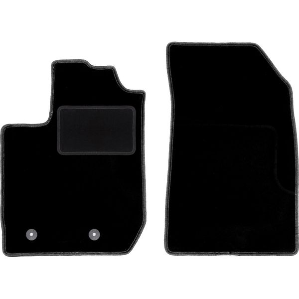 Wielganizator Tappetini Auto Velours Anteriori Adatto Per Dacia Sandero Stepway Ii Fl (2018-2021, Hatchback) Neri, Set 2 Pz, Con Fissaggi-image