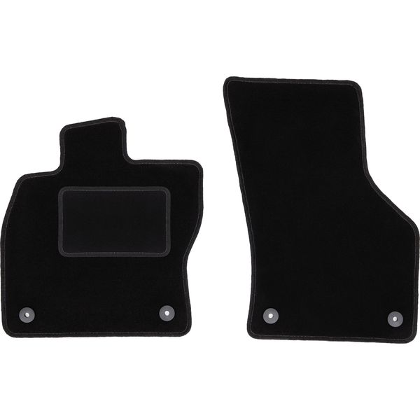 Wielganizator Tappetini Auto Velours Anteriori Adatto Per Volkswagen Golf Vii (2012-, Alltrack, Hatchback, Station Wagon, Variant) Neri, Set 2 Pz, Con Fissaggi-image
