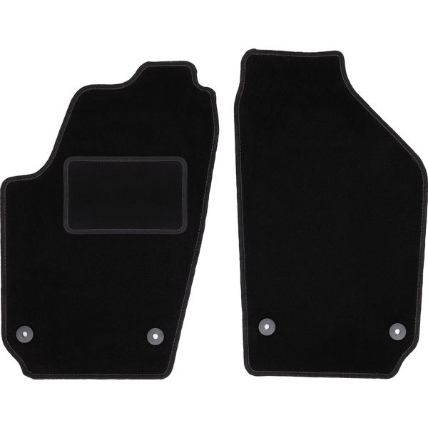 Wielganizator Tappetini Auto Velours Anteriori Adatto Per Seat Ibiza Iii 6L (2002-2008, Hatchback) Neri, Set 2 Pz, Con Fissaggi-image