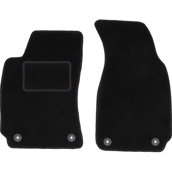 Wielganizator Tappetini Auto Velours Anteriori Adatto Per Skoda Superb I (2001-2008, Berlina) Neri, Set 2 Pz, Con Fissaggi-image