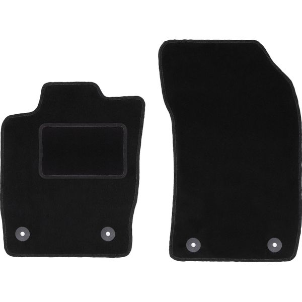 Wielganizator Tappetini Auto Velours Anteriori Adatto Per Audi A1 8X (2010-, Hatchback) Neri, Set 2 Pz, Con Fissaggi-image
