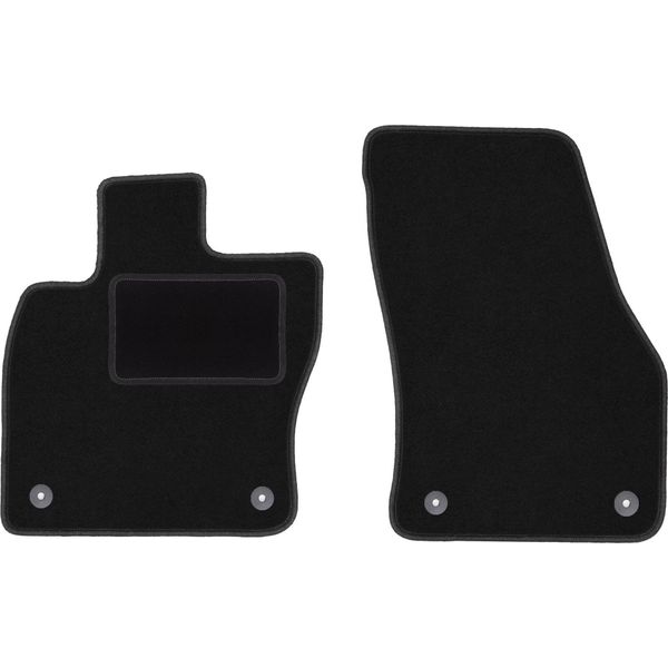 Wielganizator Tappetini Auto Velours Anteriori Adatto Per Skoda Karoq (2017-, Crossover) Neri, Set 2 Pz, Con Fissaggi-image