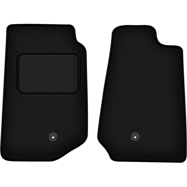 Wielganizator Tappetini Auto Velours Anteriori Adatto Per Jeep Wrangler Iii Jk (2006-2017, Fuoristrada) Neri, Set 2 Pz, Con Fissaggi-image