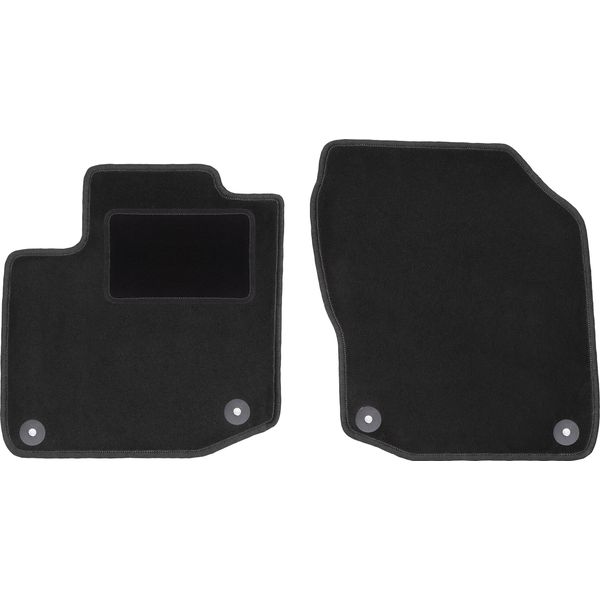Wielganizator Tappetini Auto Velours Anteriori Adatto Per Honda Civic Ix (2012-, Hatchback) Neri, Set 2 Pz, Con Fissaggi-image