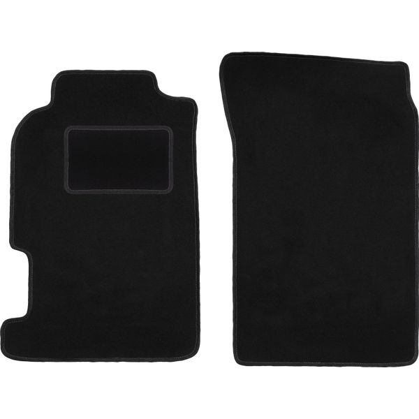 Wielganizator Tappetini Auto Velours Anteriori Adatto Per Honda Crx Delsol (1992-1997, Coupé, Cabriolet) Neri, Set 2 Pz, Con Fissaggi-image