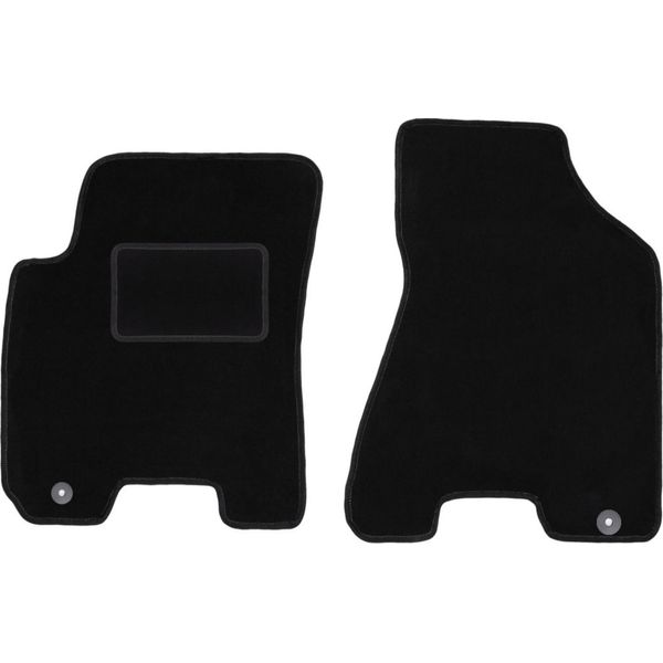 Wielganizator Tappetini Auto Velours Anteriori Adatto Per Kia Sportage Ii (2004-2010, Suv) Neri, Set 2 Pz, Con Fissaggi-image