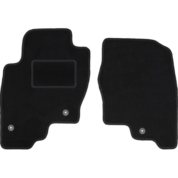 Wielganizator Tappetini Auto Velours Anteriori Adatto Per Nissan Pathfinder R51 (2004-2014, Suv) Neri, Set 2 Pz, Con Fissaggi-image