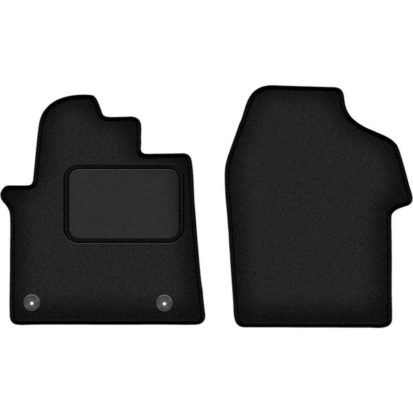 Wielganizator Tappetini Auto Velours Anteriori Adatto Per Citroen Jumpy Iii (2018-, Furgone) Neri, Set 2 Pz, Con Fissaggi-image