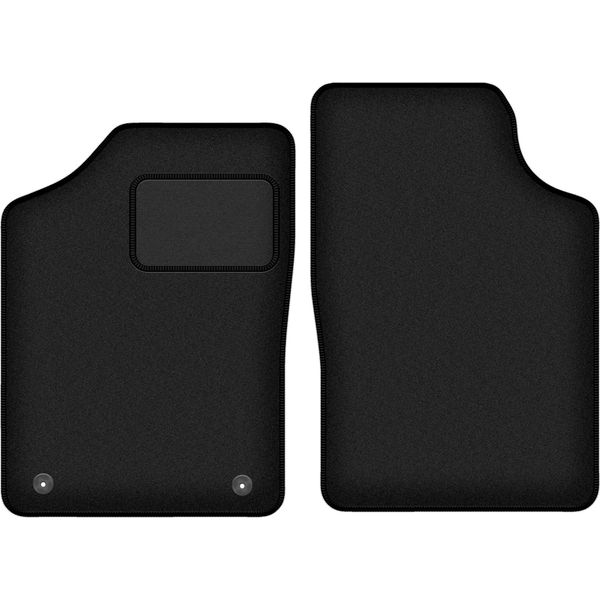 Wielganizator Tappetini Auto Velours Anteriori Adatto Per Citroen Zx (1991-1998, Hatchback) Neri, Set 2 Pz, Con Fissaggi-image