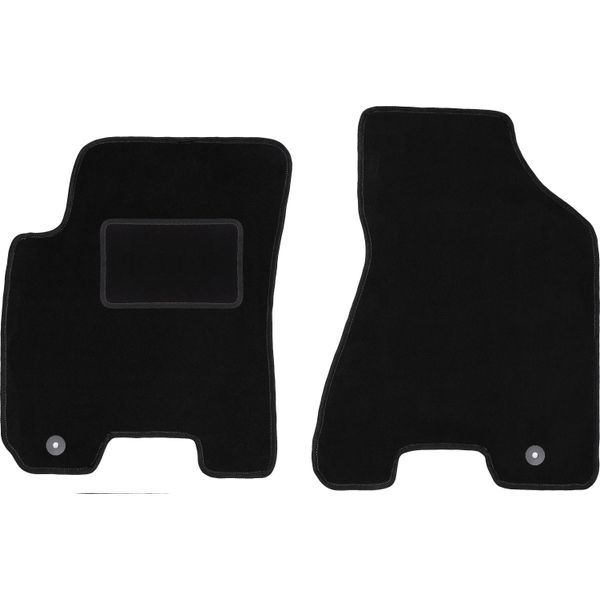 Wielganizator Tappetini Auto Velours Anteriori Adatto Per Kia Sportage Ii (2004-2010, Suv) Neri, Set 2 Pz, Con Fissaggi-image