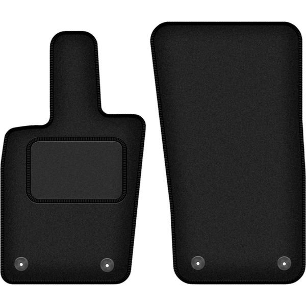 Wielganizator Tappetini Auto Velours Anteriori Adatto Per Porsche Panamera Ii (2017-, Coupé) Neri, Set 2 Pz, Con Fissaggi-image
