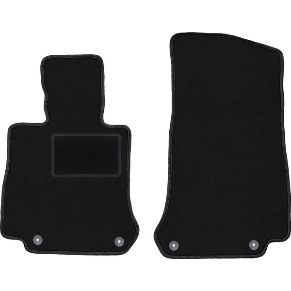 Wielganizator Tappetini Auto Velours Anteriori Adatto Per Mercedes Glc X253 (2015-, Suv) Neri, Set 2 Pz, Con Fissaggi-image