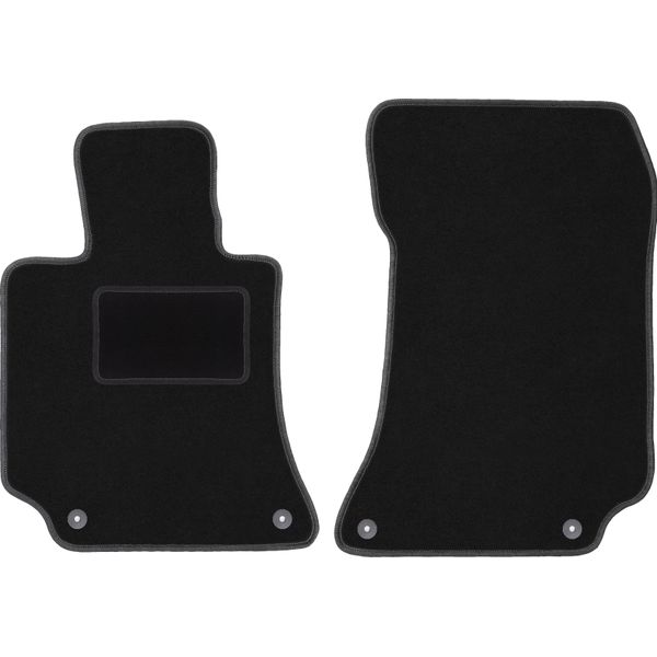 Wielganizator Tappetini Auto Velours Anteriori Adatto Per Mercedes Cls W218 (2009-2016, Coupé) Neri, Set 2 Pz, Con Fissaggi-image