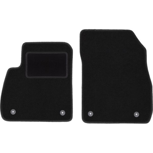 Wielganizator Tappetini Auto Velours Anteriori Adatto Per Opel Zafira C (2012-2019, 7 Persone) Neri, Set 2 Pz, Con Fissaggi-image