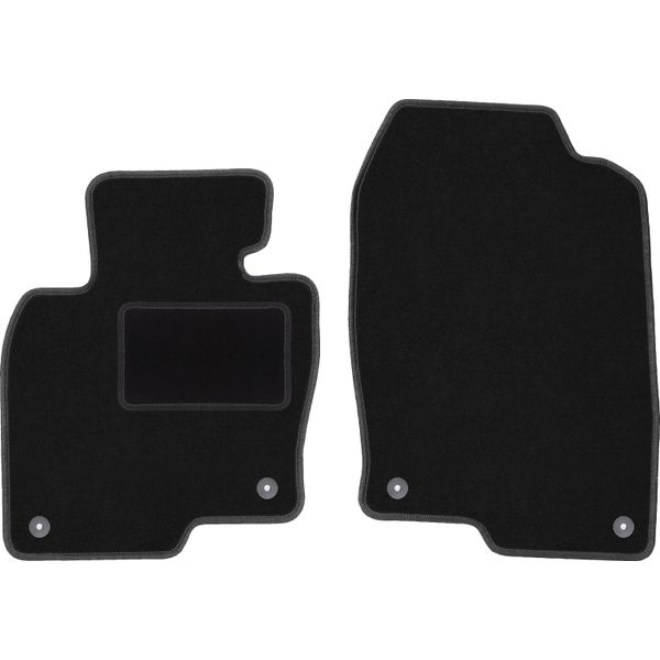 Wielganizator Tappetini Auto Velours Anteriori Adatto Per Mazda CX-5 Ii (2017-, Suv) Neri, Set 2 Pz, Con Fissaggi-image