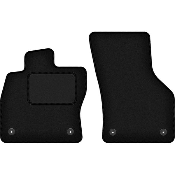 Wielganizator Tappetini Auto Velours Anteriori Adatto Per Volkswagen Golf Viii (2019-, Alltrack, Hatchback, Station Wagon, Variant) Neri, Set 2 Pz, Con Fissaggi-image