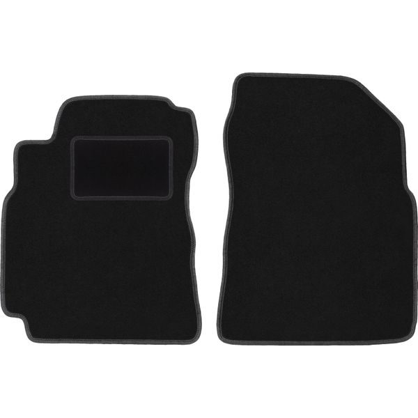 Wielganizator Tappetini Auto Velours Anteriori Adatto Per Nissan Primera P12 (2001-2007, Station Wagon, Berlina, Liftback) Neri, Set 2 Pz, Con Fissaggi-image