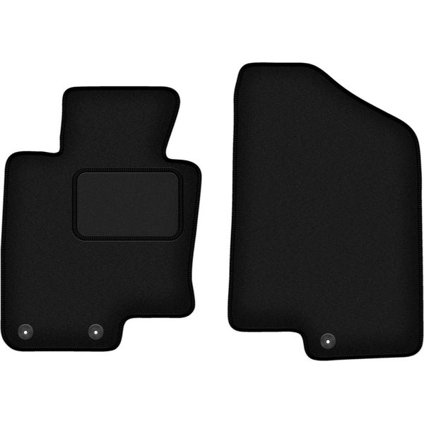 Wielganizator Tappetini Auto Velours Anteriori Adatto Per Kia Optima Iii Tf (2010-2015, Berlina) Neri, Set 2 Pz, Con Fissaggi-image