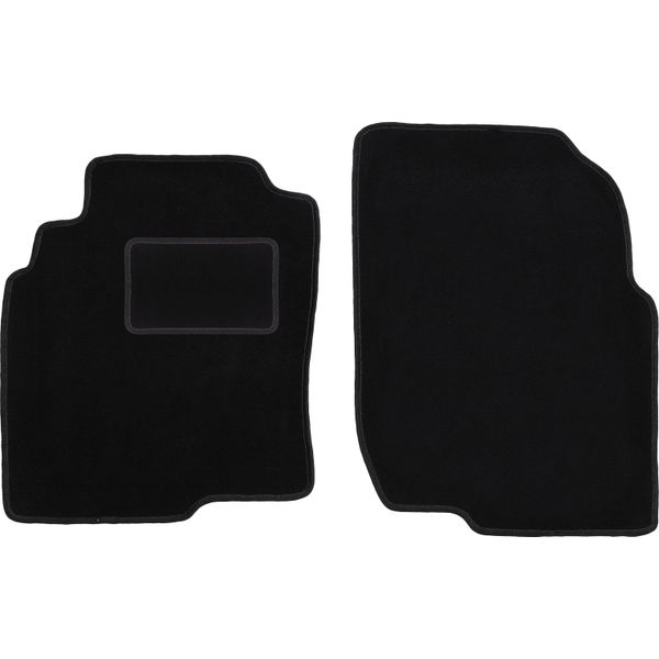Wielganizator Tappetini Auto Velours Anteriori Adatto Per Nissan Almera Tino (2000-2006, Minivan) Neri, Set 2 Pz, Con Fissaggi-image