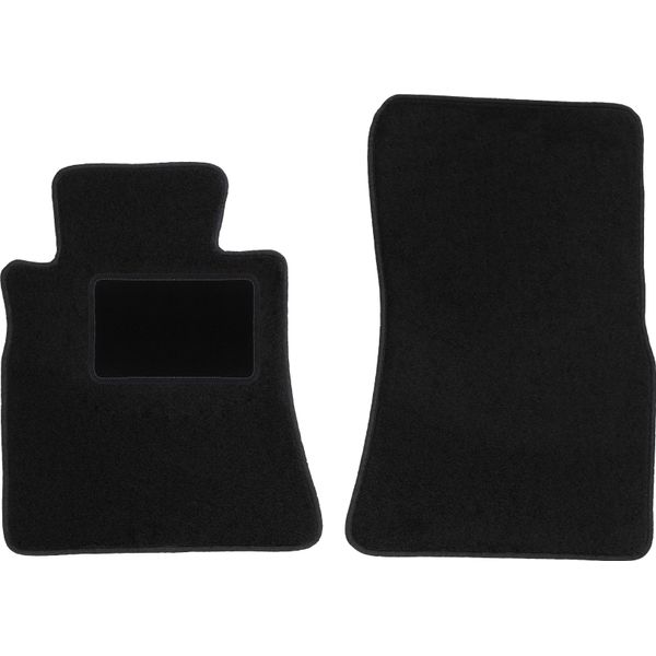 Wielganizator Tappetini Auto Velours Anteriori Adatto Per Mercedes Se W126 (1979-1991, Berlina) Neri, Set 2 Pz, Con Fissaggi-image