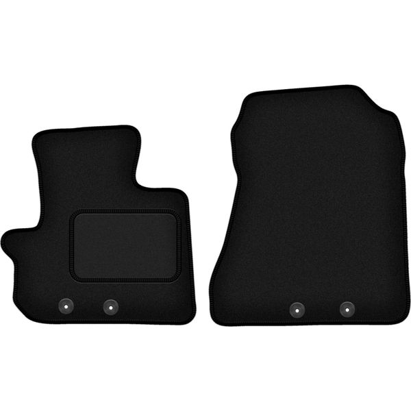 Wielganizator Tappetini Auto Velours Anteriori Adatto Per Toyota Iq (2009-, Hatchback) Neri, Set 2 Pz, Con Fissaggi-image